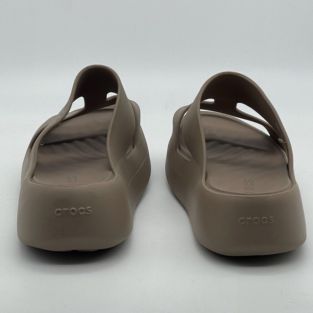 Crocs Getaway Platform H-Strap Sandals Women's 6 Taupe Casual Open Toe Comfort - Picture 6 of 16